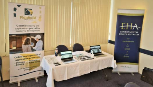 Picture of PlanBuild Tasmania stall at EHA conference